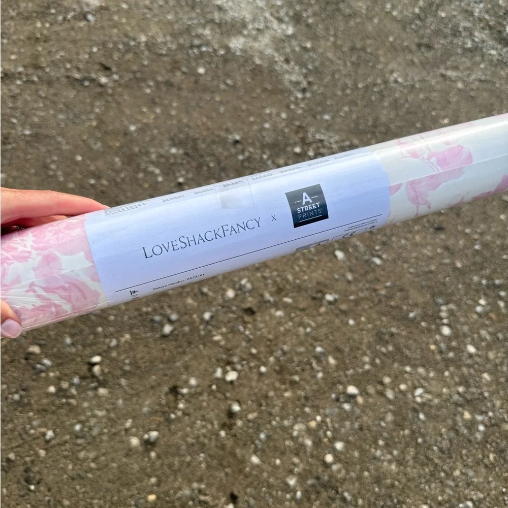BRAND NEW NEVER USED LoveShackFancy Blush Pink Floral Wallpaper